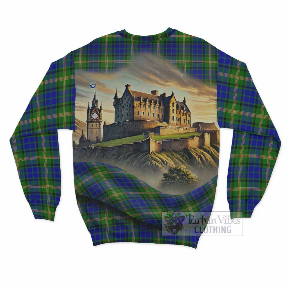 Maitland Tartan Family Crest Sweatshirt with Scottish Ancient Castle Style - Tartan Vibes Clothing