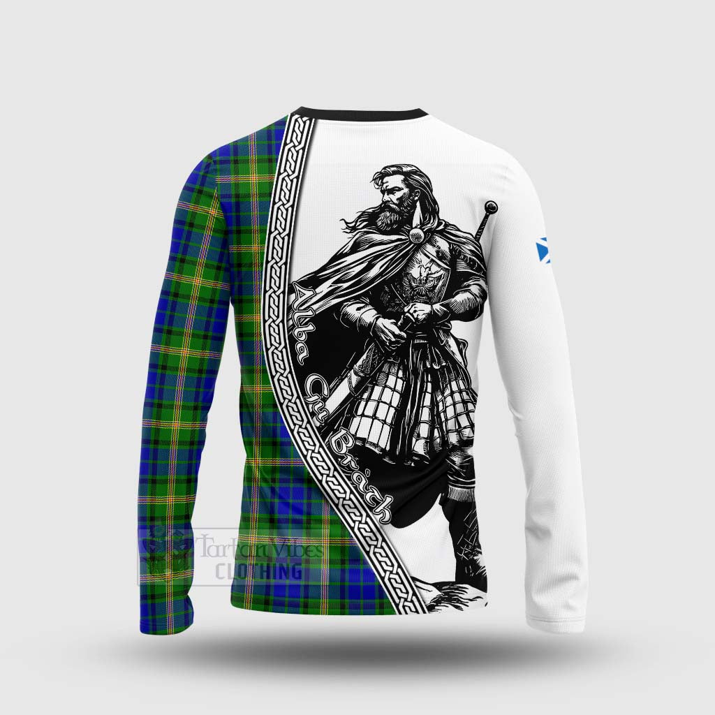 Tartan Vibes Clothing Maitland Tartan Clan Crest Long Sleeve T-Shirt with Highlander Warrior Celtic Style