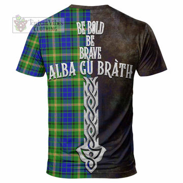 Maitland Tartan Family Crest T-Shirt Alba Gu Brath Be Brave Lion Ancient Style - Tartan Vibes Clothing