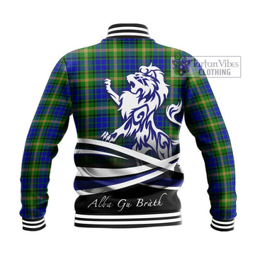 Maitland Tartan Baseball Jacket with Alba Gu Brath Regal Lion Emblem