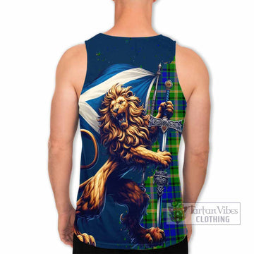 Maitland Tartan Family Crest Men's Tank Top with Scottish Majestic Lion