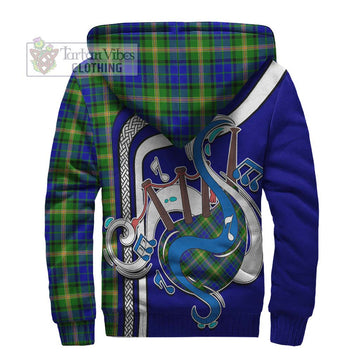 Maitland Tartan Sherpa Hoodie with Epic Bagpipe Style