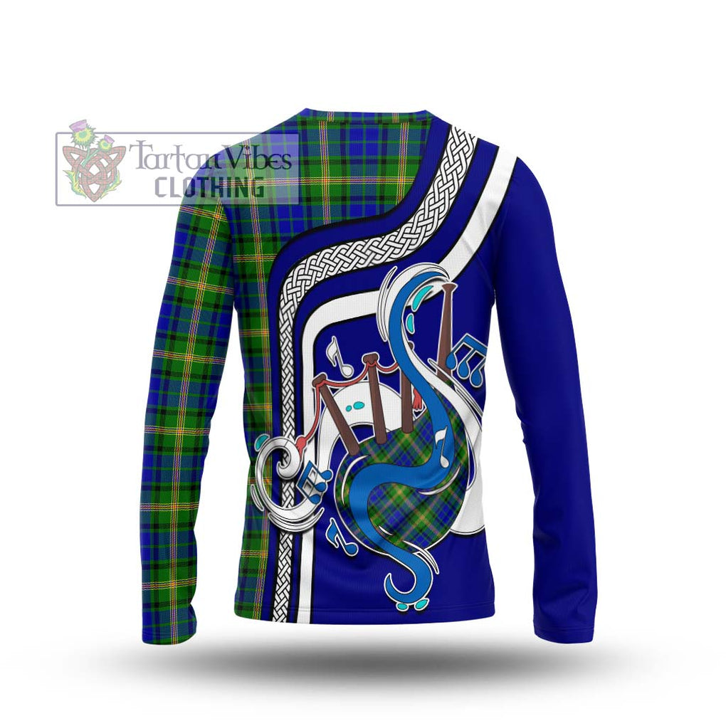 Tartan Vibes Clothing Maitland Tartan Long Sleeve T-Shirt with Epic Bagpipe Style