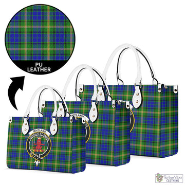 Maitland Tartan Luxury Leather Handbags with Family Crest