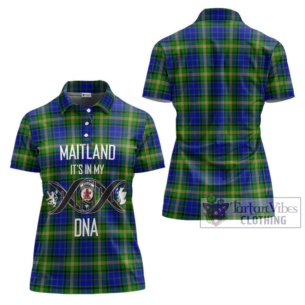 Maitland Tartan Women's Polo Shirt with Family Crest DNA In Me Style - Tartanvibesclothing Shop