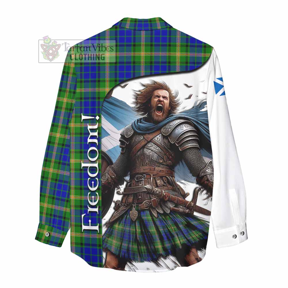 Tartan Vibes Clothing Maitland Crest Tartan Women's Casual Shirt Inspired by the Freedom of Scottish Warrior