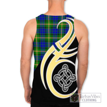 Maitland Tartan Men's Tank Top with Family Crest and Celtic Symbol Style