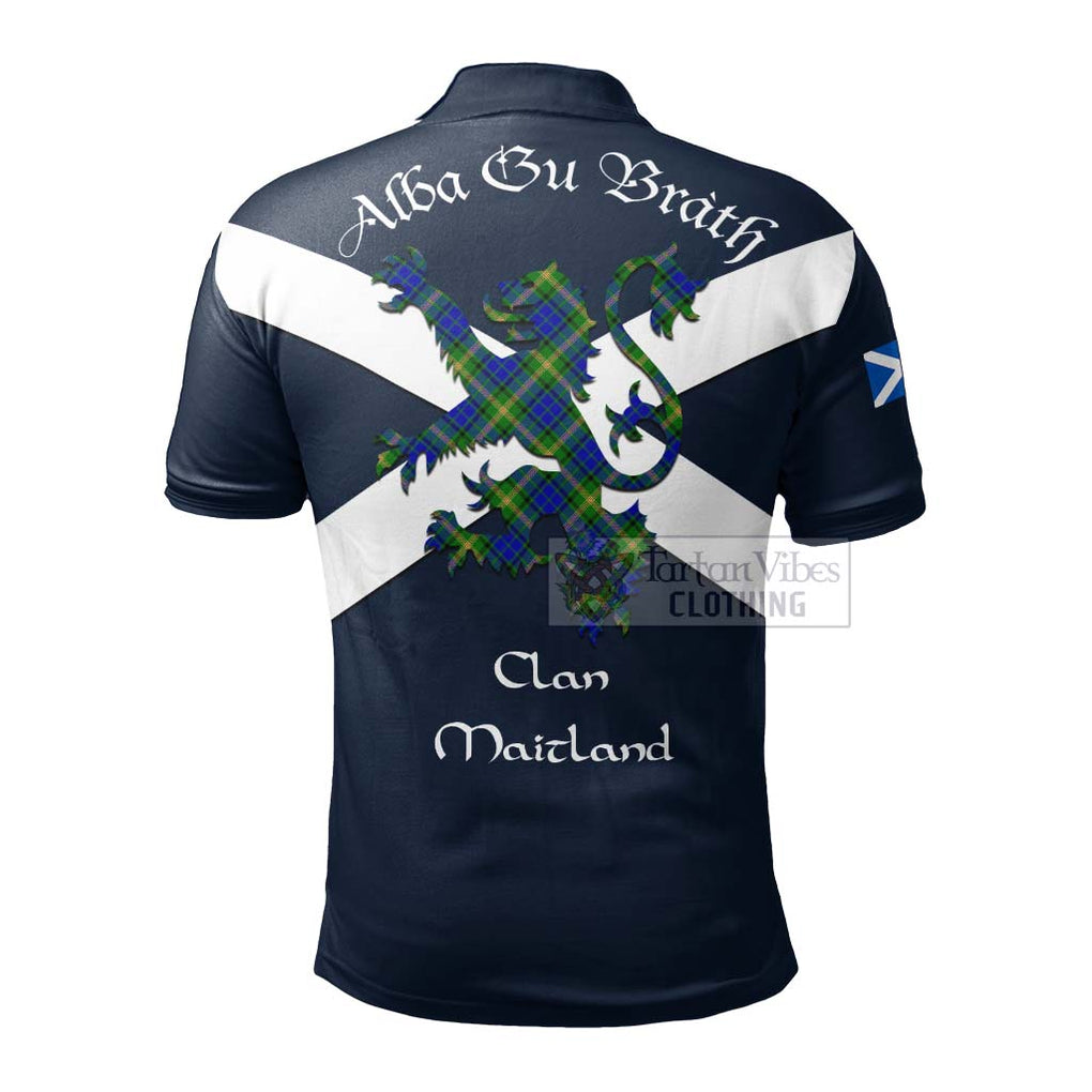 Tartan Vibes Clothing Maitland Tartan Lion Rampant Polo Shirt – Proudly Display Your Heritage with Alba Gu Brath and Clan Name