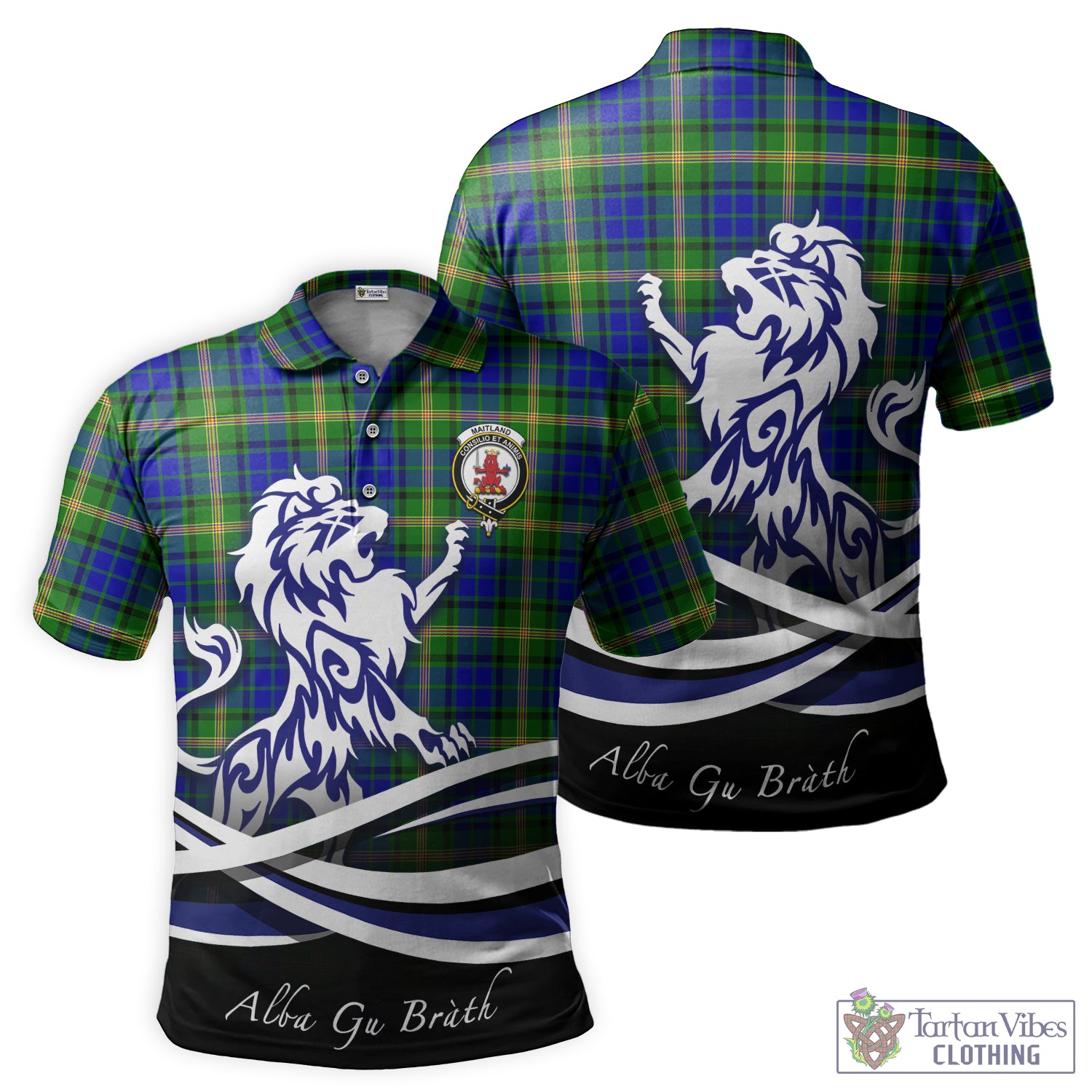 maitland-tartan-polo-shirt-with-alba-gu-brath-regal-lion-emblem