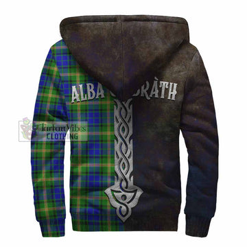 Maitland Tartan Family Crest Sherpa Hoodie Alba Gu Brath Be Brave Lion Ancient Style - Tartan Vibes Clothing