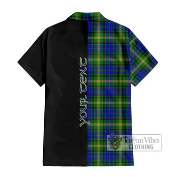 Maitland Tartan Short Sleeve Button Shirt with Family Crest and Half Of Me Style