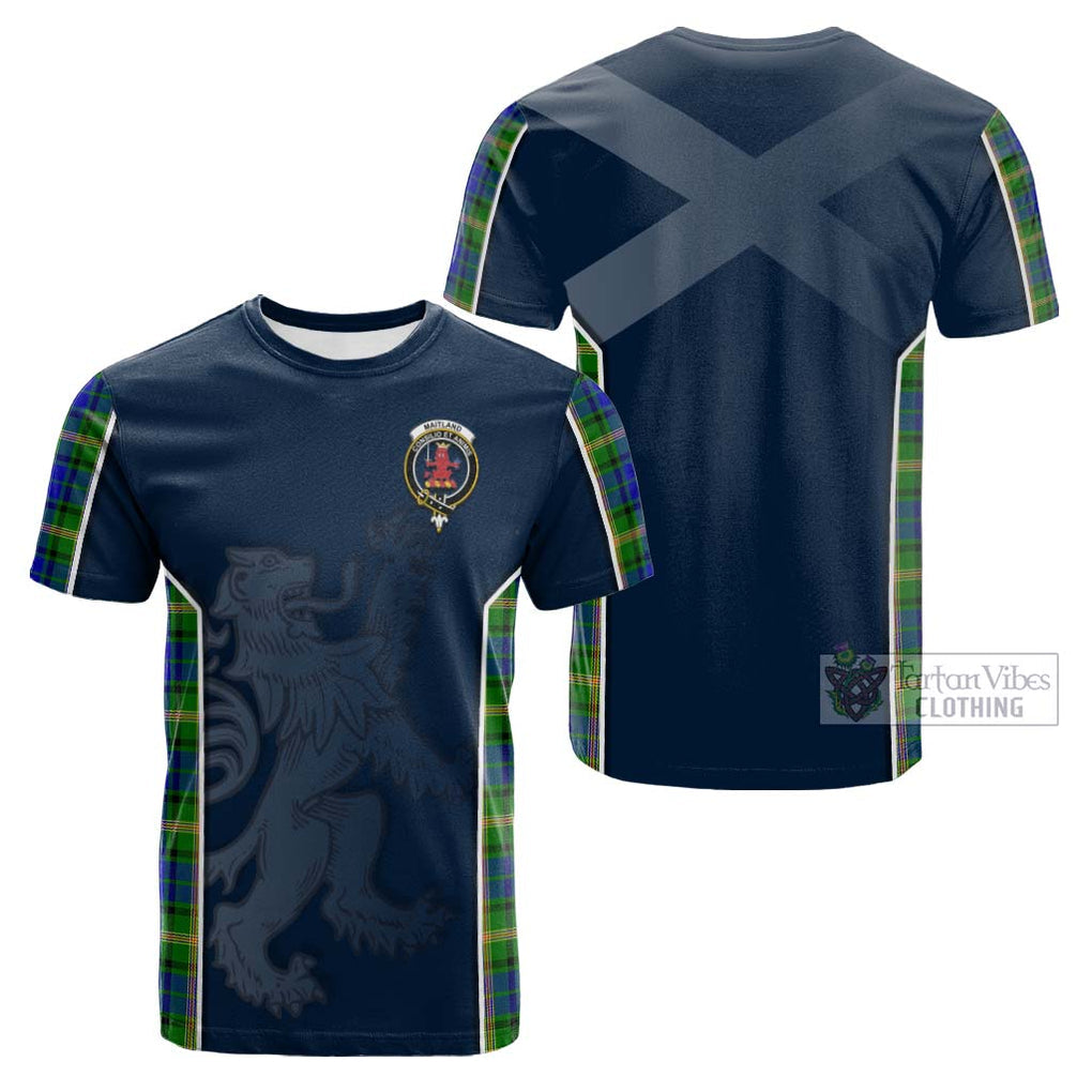 Tartan Vibes Clothing Maitland Tartan Cotton T-shirt with Family Crest and Lion Rampant Vibes Sport Style