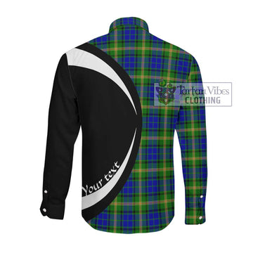 Maitland Tartan Long Sleeve Button Up with Family Crest Circle Style