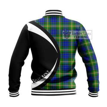 Maitland Tartan Baseball Jacket with Family Crest Circle Style