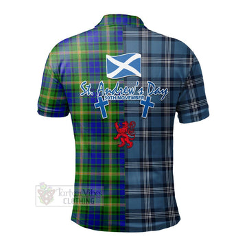 Maitland Tartan Polo Shirt Happy St. Andrew's Day Half Tartan Style