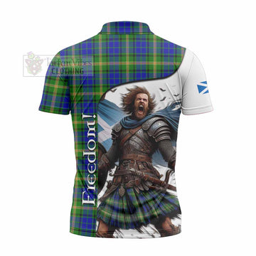 Maitland Crest Tartan Zipper Polo Shirt Inspired by the Freedom of Scottish Warrior