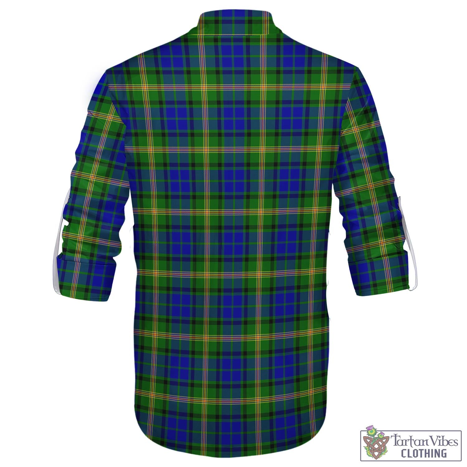 Tartan Vibes Clothing Maitland Tartan Men's Scottish Traditional Jacobite Ghillie Kilt Shirt with Family Crest