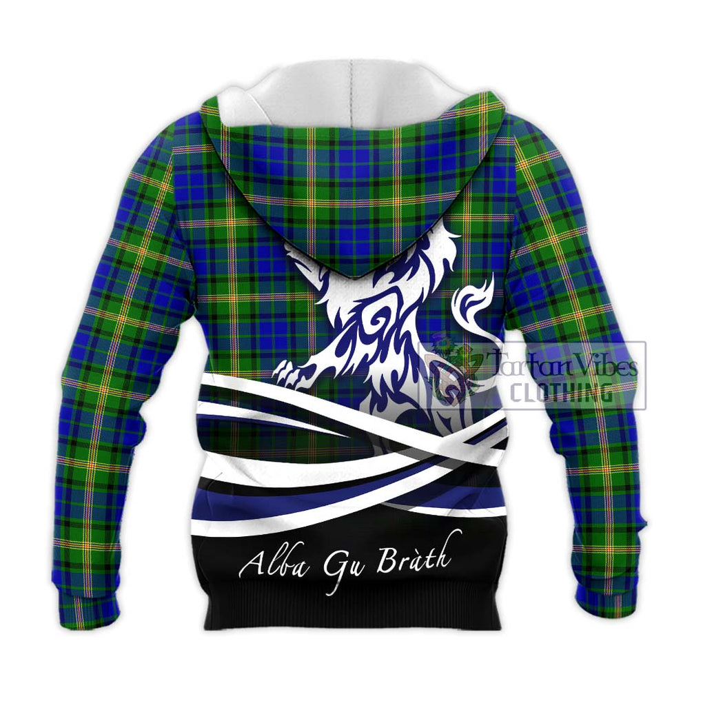 Maitland Tartan Knitted Hoodie with Alba Gu Brath Regal Lion Emblem - Tartanvibesclothing Shop