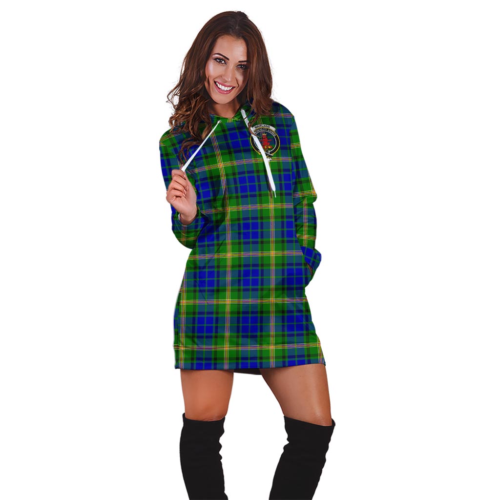 Maitland Tartan Hoodie Dress with Family Crest - Tartan Vibes Clothing