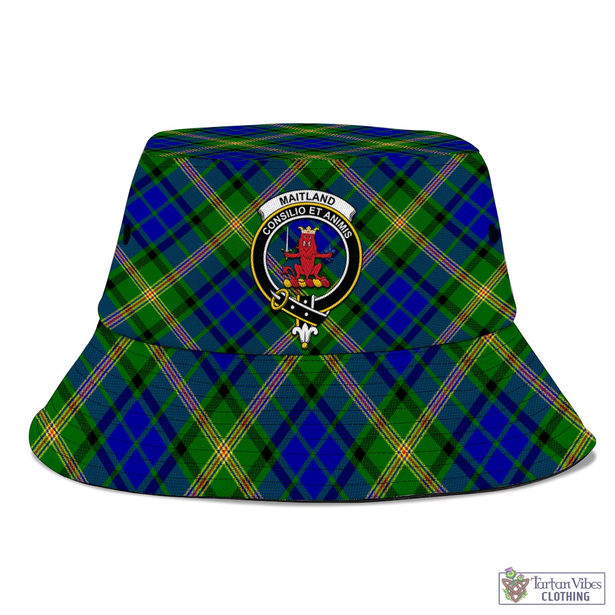 Tartan Vibes Clothing Maitland Tartan Bucket Hat with Family Crest