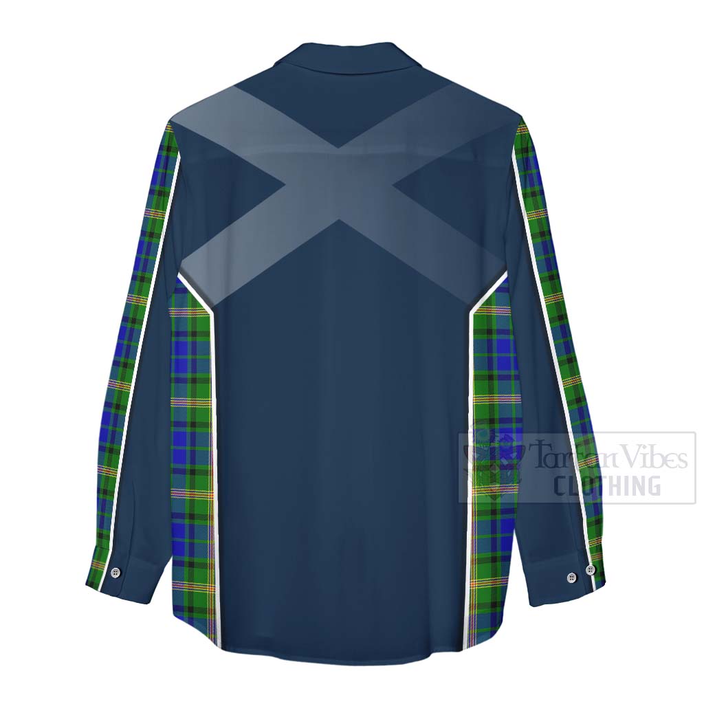 Tartan Vibes Clothing Maitland Tartan Women's Casual Shirt with Family Crest and Scottish Thistle Vibes Sport Style