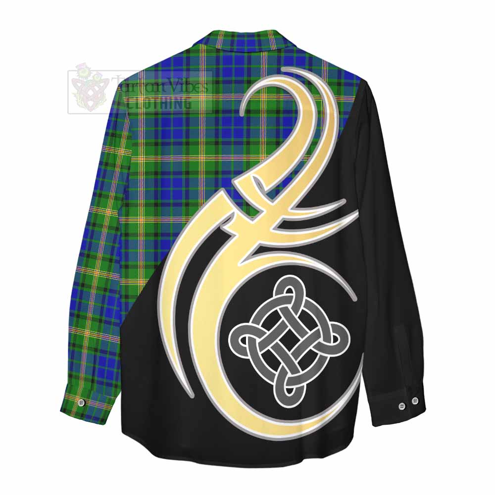 Tartan Vibes Clothing Maitland Tartan Women's Casual Shirt with Family Crest and Celtic Symbol Style