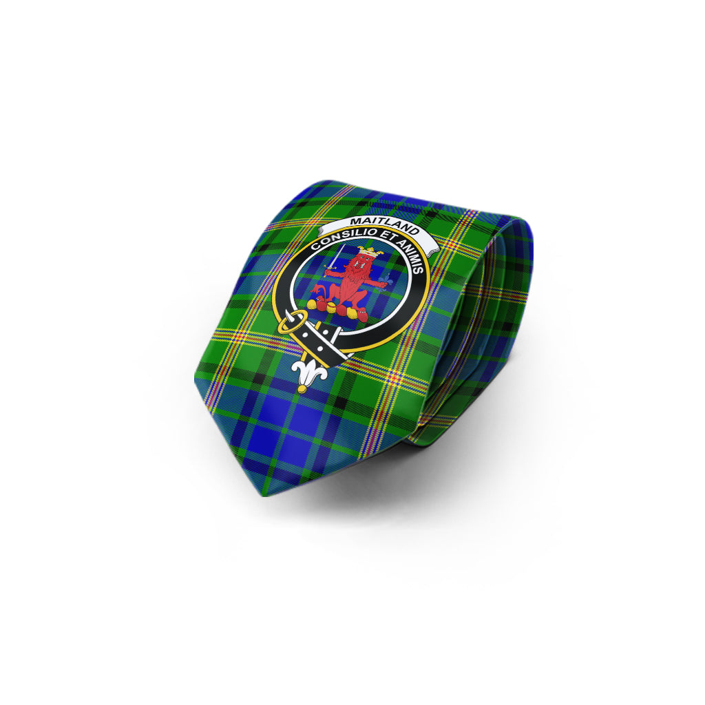 Maitland Tartan Classic Necktie with Family Crest - Tartan Vibes Clothing