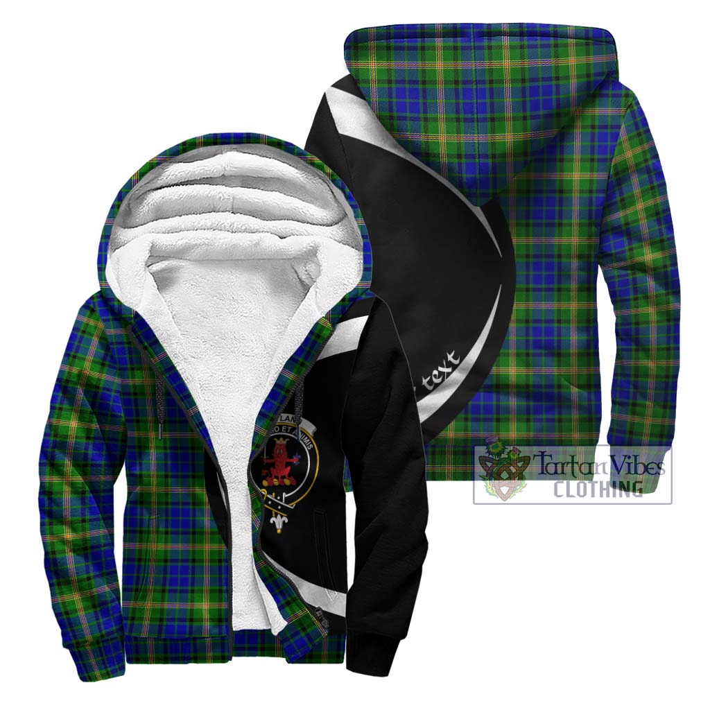 Maitland Tartan Sherpa Hoodie with Family Crest Circle Style Unisex - Tartan Vibes Clothing