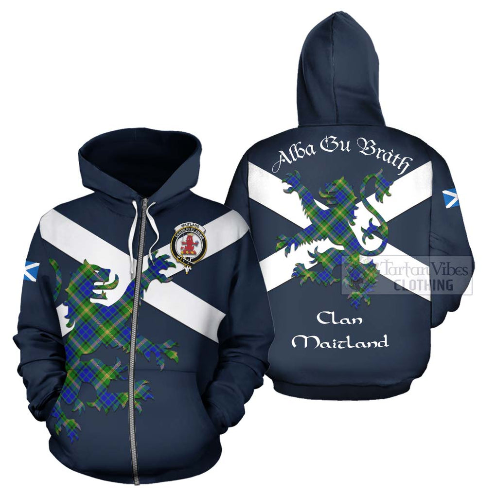 Tartan Vibes Clothing Maitland Tartan Lion Rampant Hoodie – Proudly Display Your Heritage with Alba Gu Brath and Clan Name