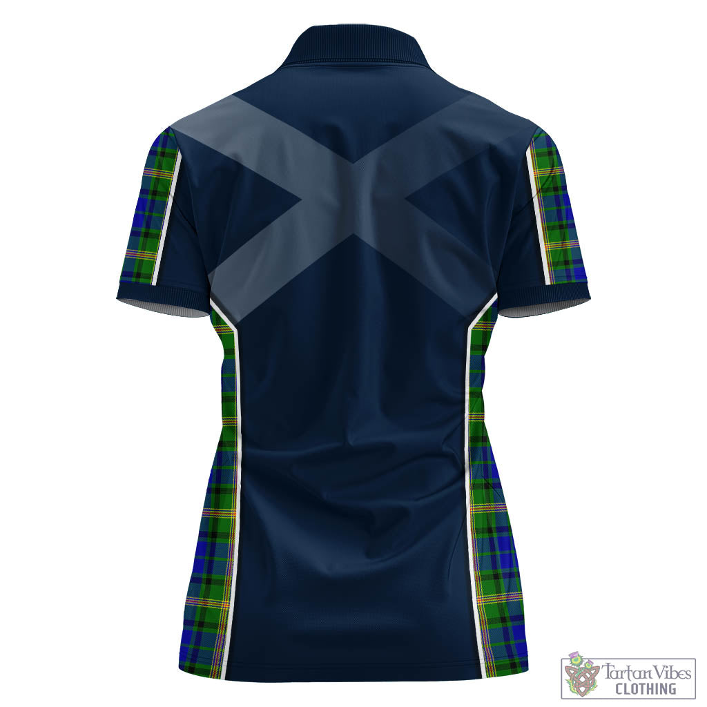 Tartan Vibes Clothing Maitland Tartan Women's Polo Shirt with Family Crest and Scottish Thistle Vibes Sport Style