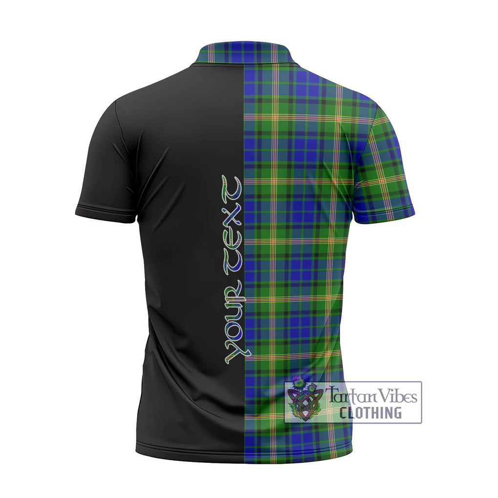 Maitland Tartan Zipper Polo Shirt with Family Crest and Half Of Me Style - Tartanvibesclothing Shop