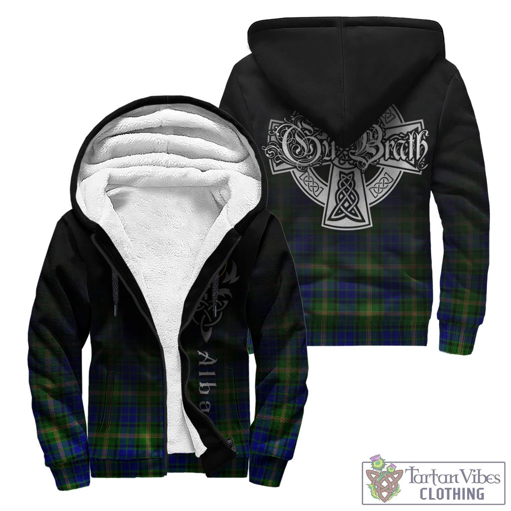 Tartan Vibes Clothing Maitland Tartan Sherpa Hoodie Featuring Alba Gu Brath Family Crest Celtic Inspired