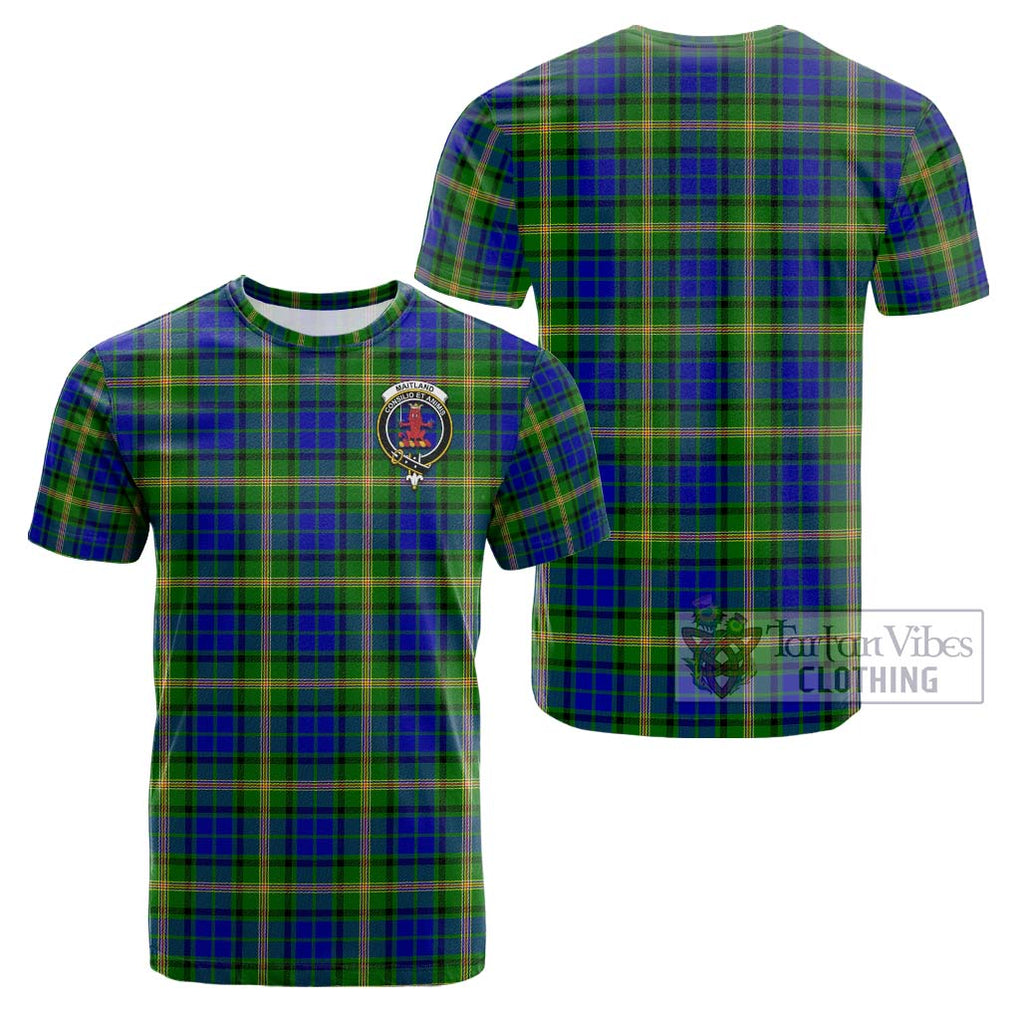 Maitland Tartan Cotton T-Shirt with Family Crest Kid's Shirt - Tartanvibesclothing Shop