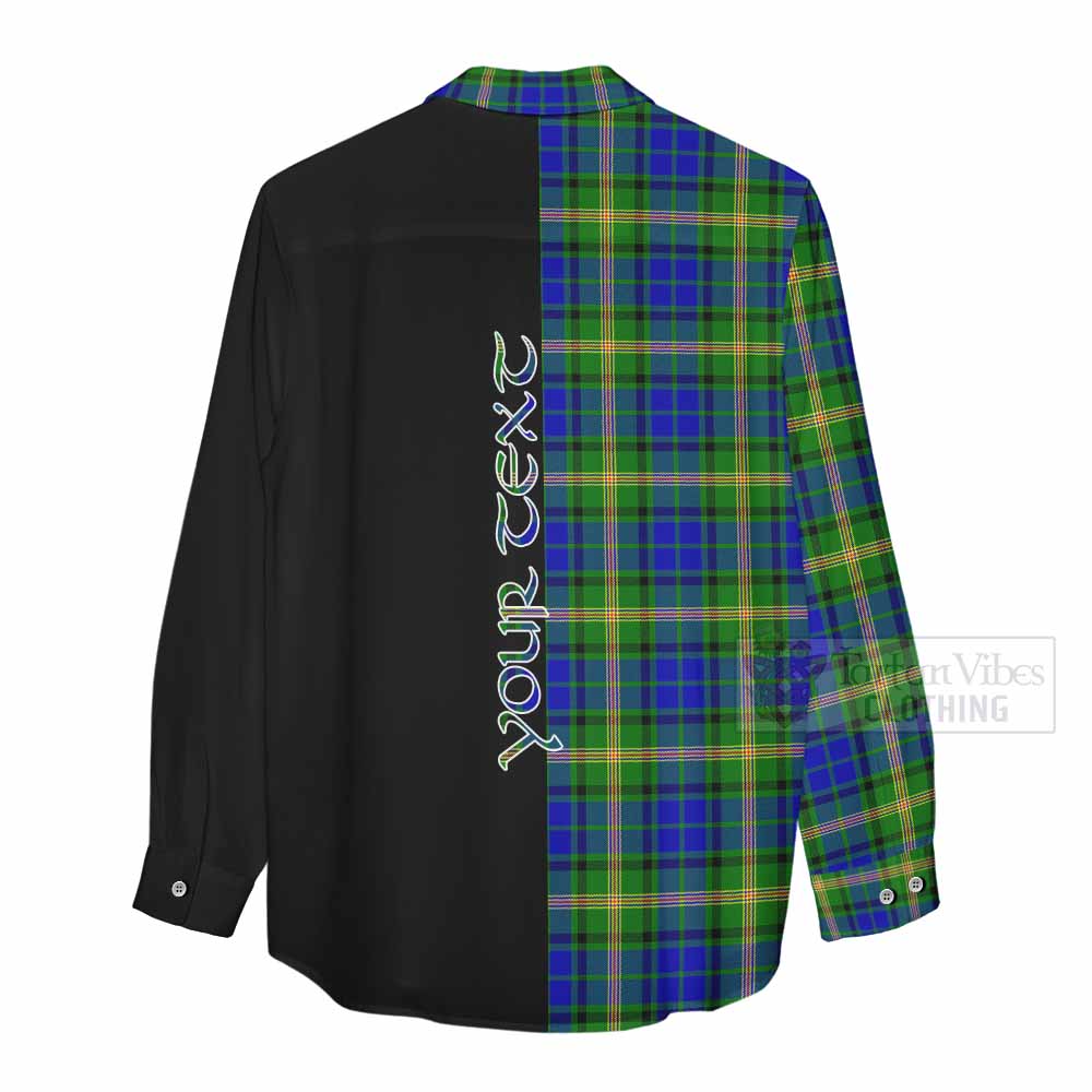 Tartan Vibes Clothing Maitland Tartan Women's Casual Shirt with Family Crest and Half Of Me Style