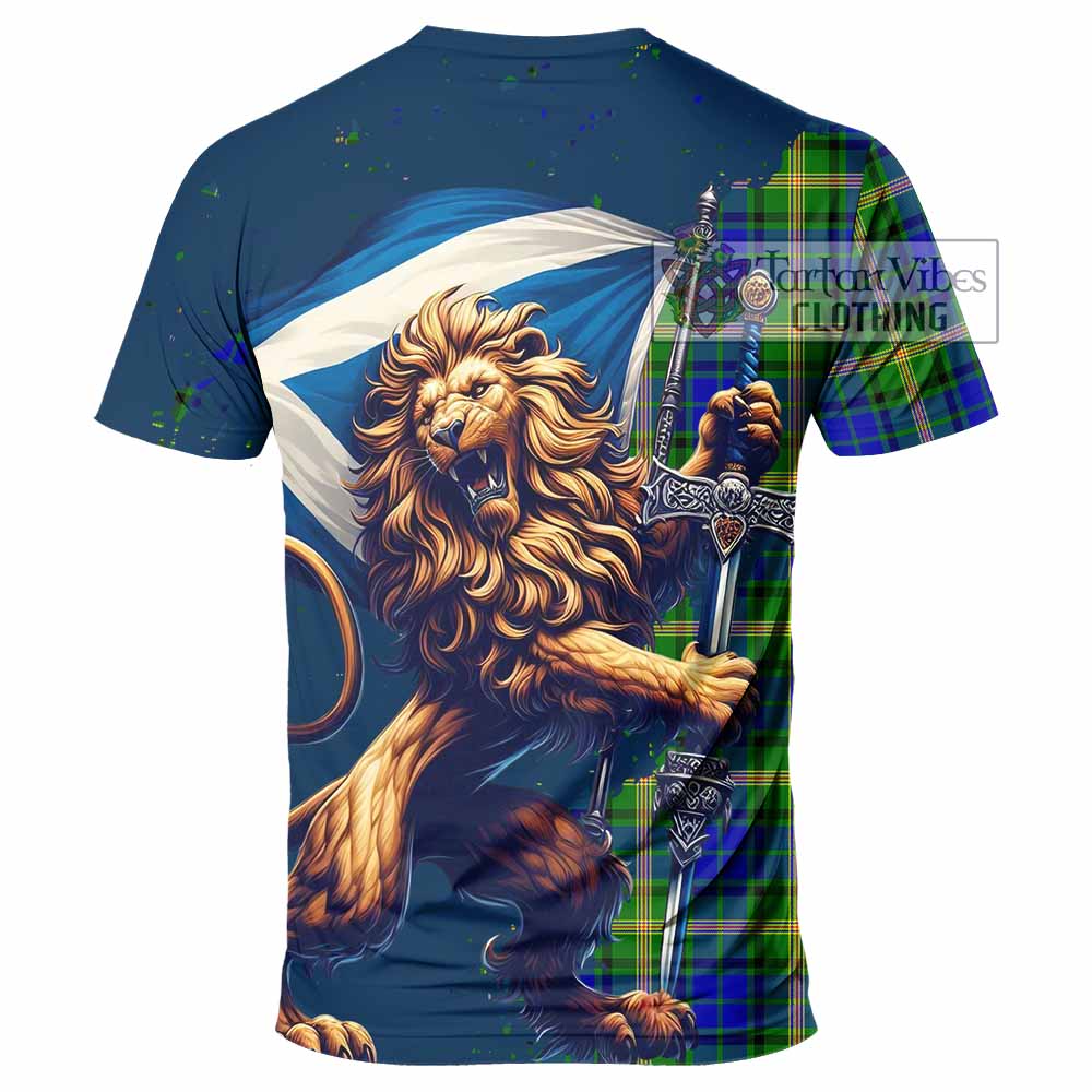 Tartan Vibes Clothing Maitland Tartan Family Crest T-Shirt with Scottish Majestic Lion