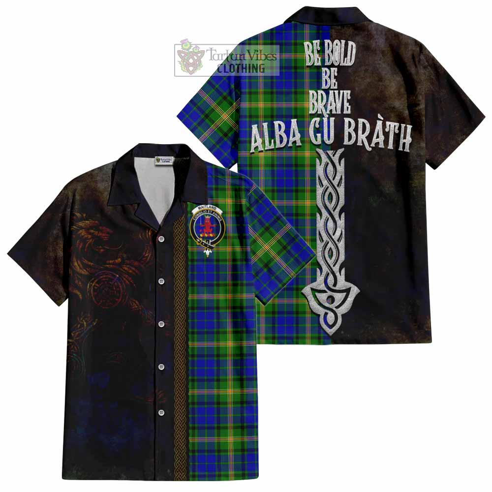 Maitland Tartan Family Crest Hawaiian Shirt Alba Gu Brath Be Brave Lion Ancient Style - Tartan Vibes Clothing