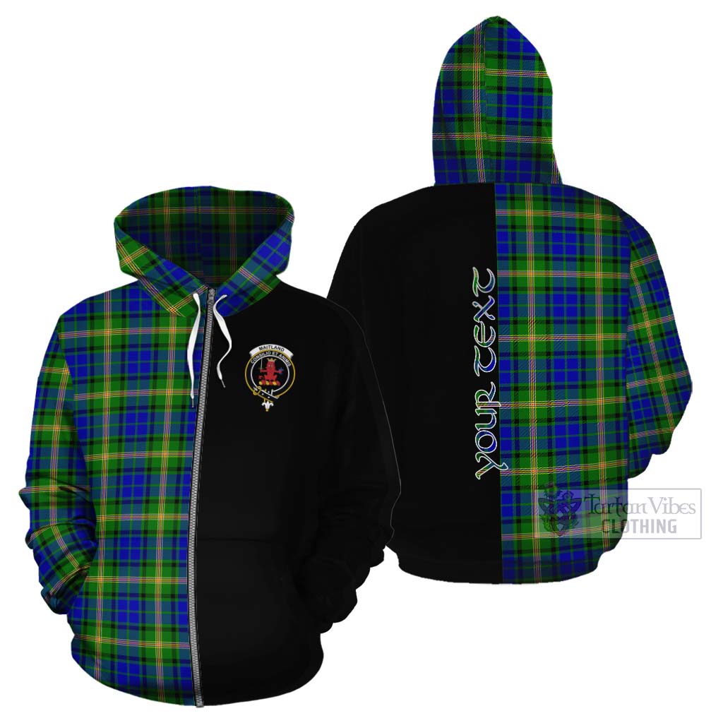 Tartan Vibes Clothing Maitland Tartan Cotton Hoodie with Family Crest and Half Of Me Style