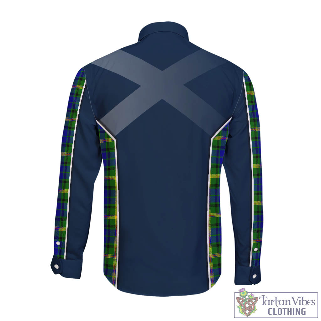 Tartan Vibes Clothing Maitland Tartan Long Sleeve Button Up Shirt with Family Crest and Scottish Thistle Vibes Sport Style