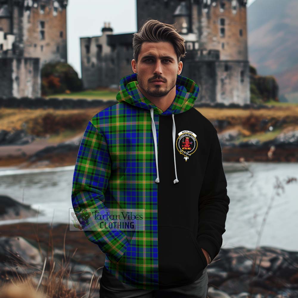 Tartan Vibes Clothing Maitland Tartan Cotton Hoodie with Family Crest and Half Of Me Style