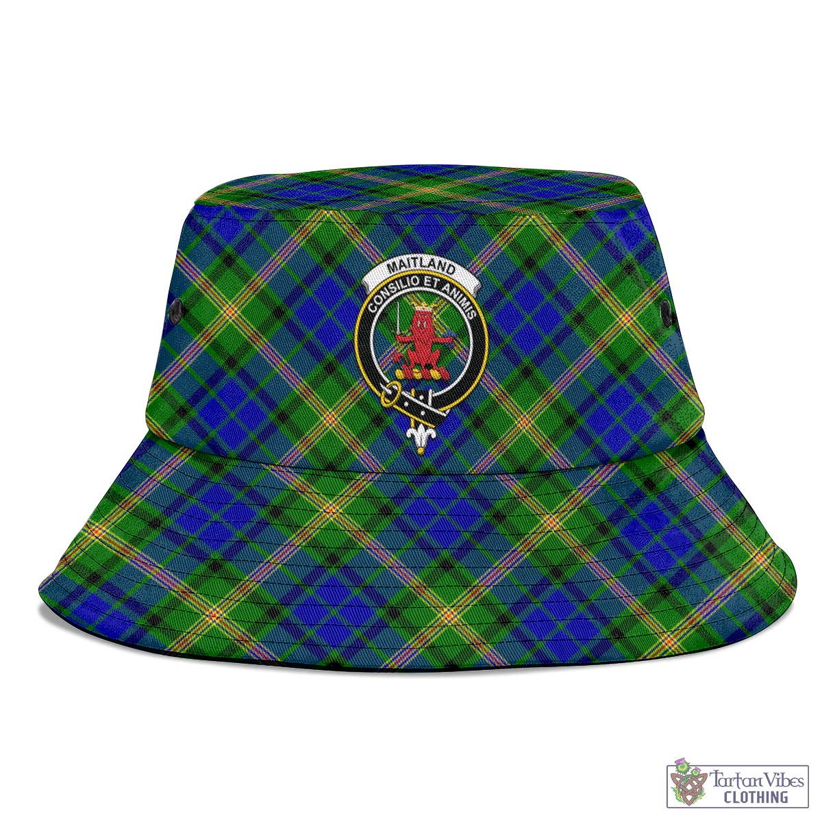 Tartan Vibes Clothing Maitland Tartan Bucket Hat with Family Crest