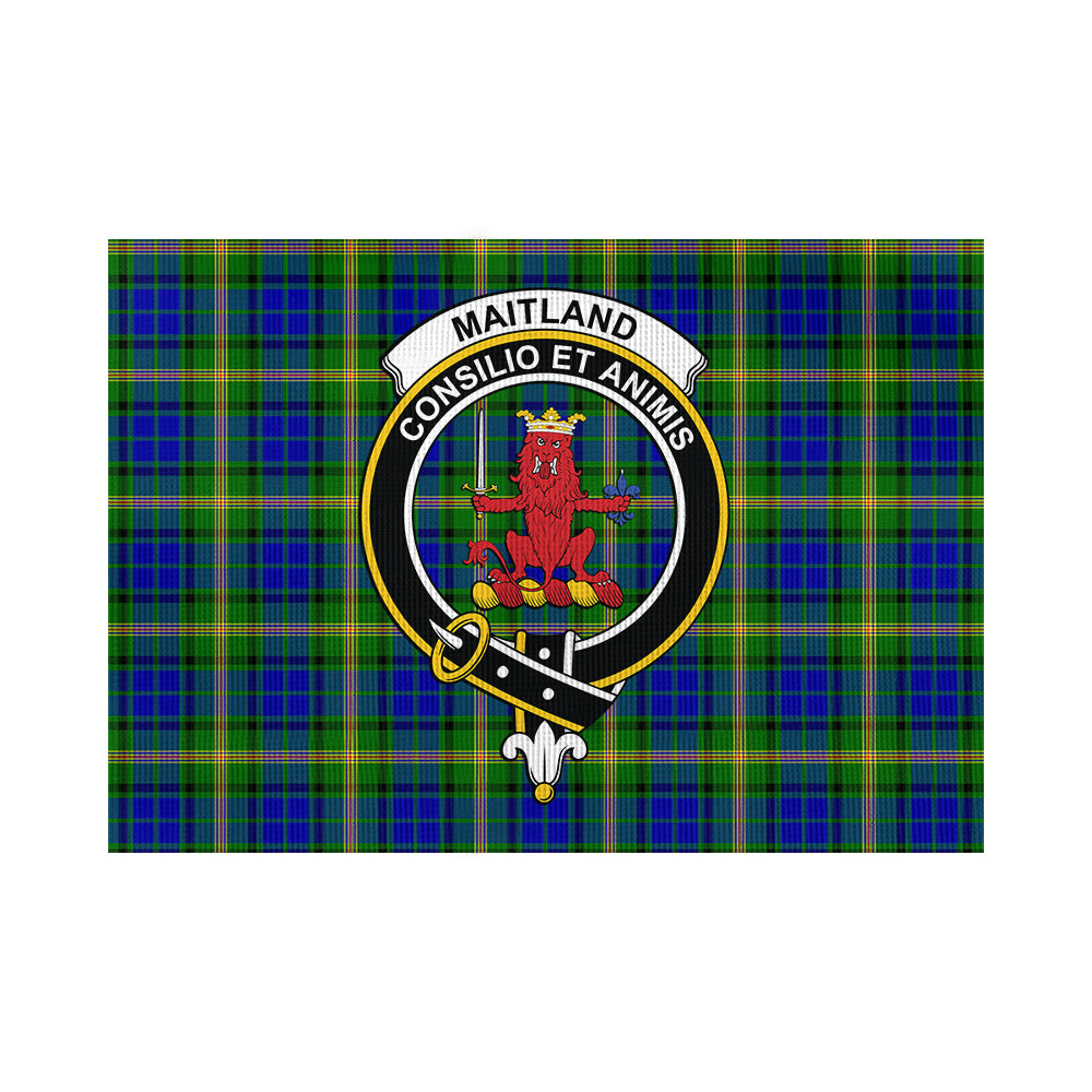 maitland-tartan-flag-with-family-crest