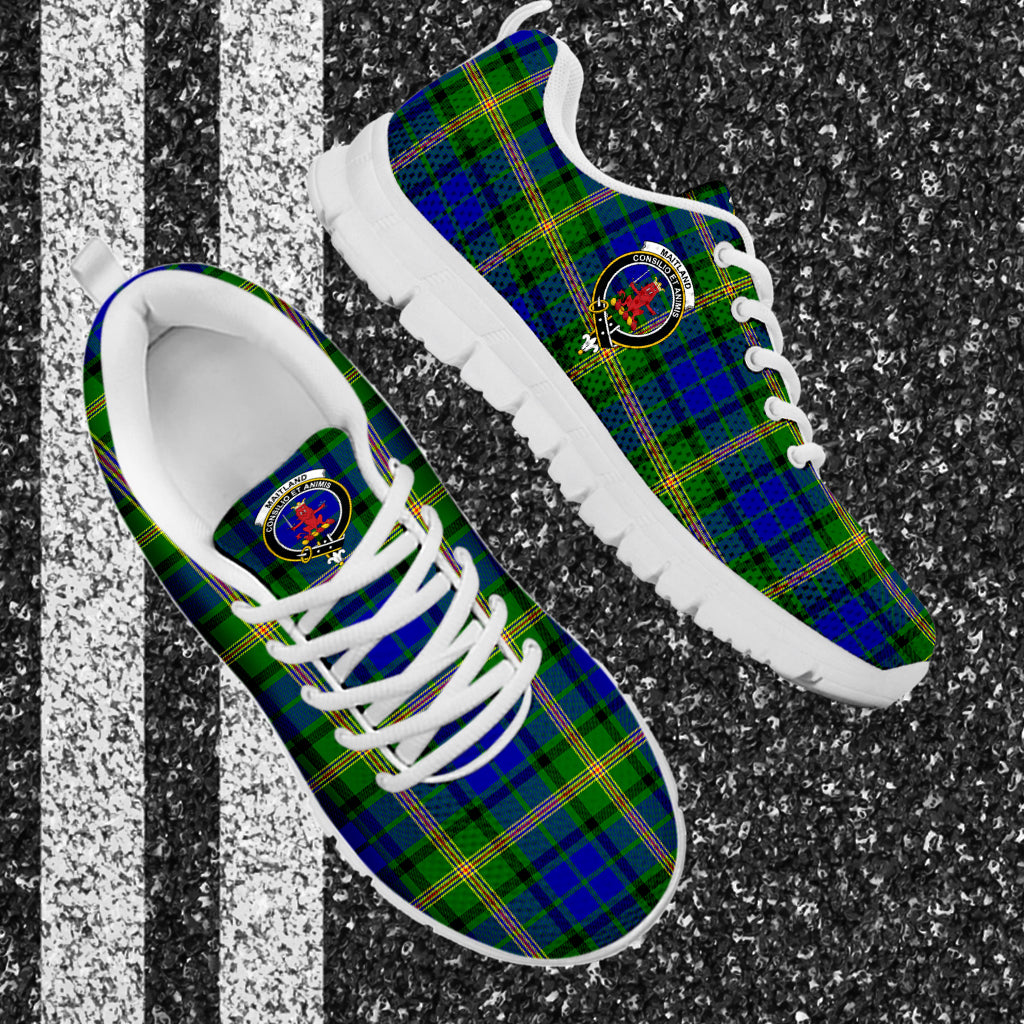 Maitland Tartan Sneakers with Family Crest - Tartan Vibes Clothing