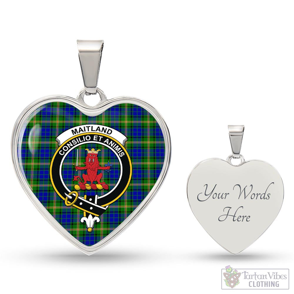 Tartan Vibes Clothing Maitland Tartan Heart Necklace with Family Crest