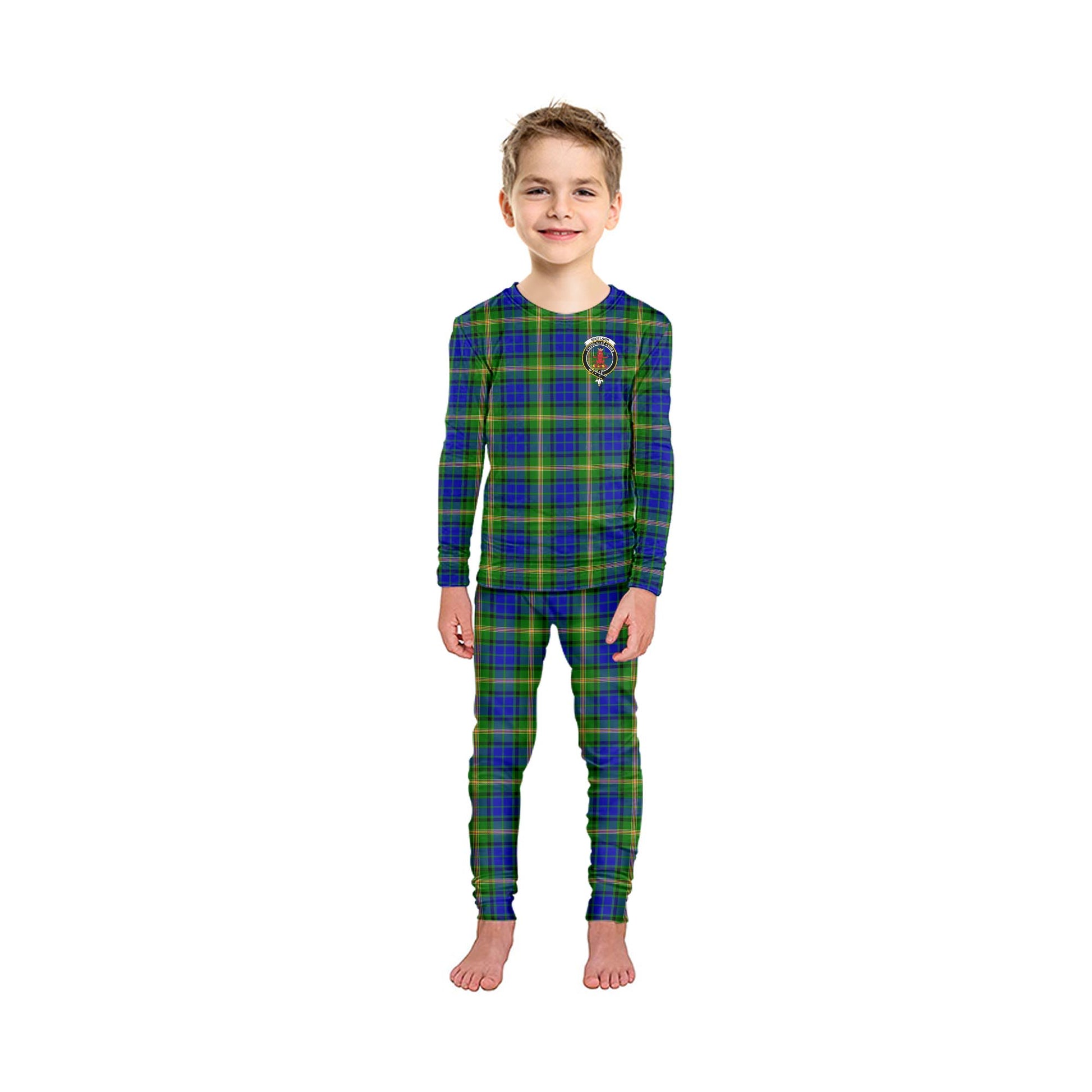 Maitland Tartan Pajamas Family Set with Family Crest - Tartanvibesclothing