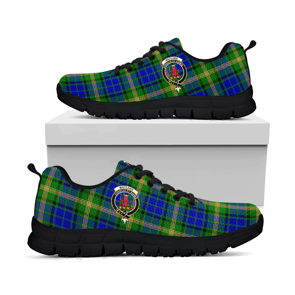 Maitland Tartan Sneakers with Family Crest - Tartan Vibes Clothing