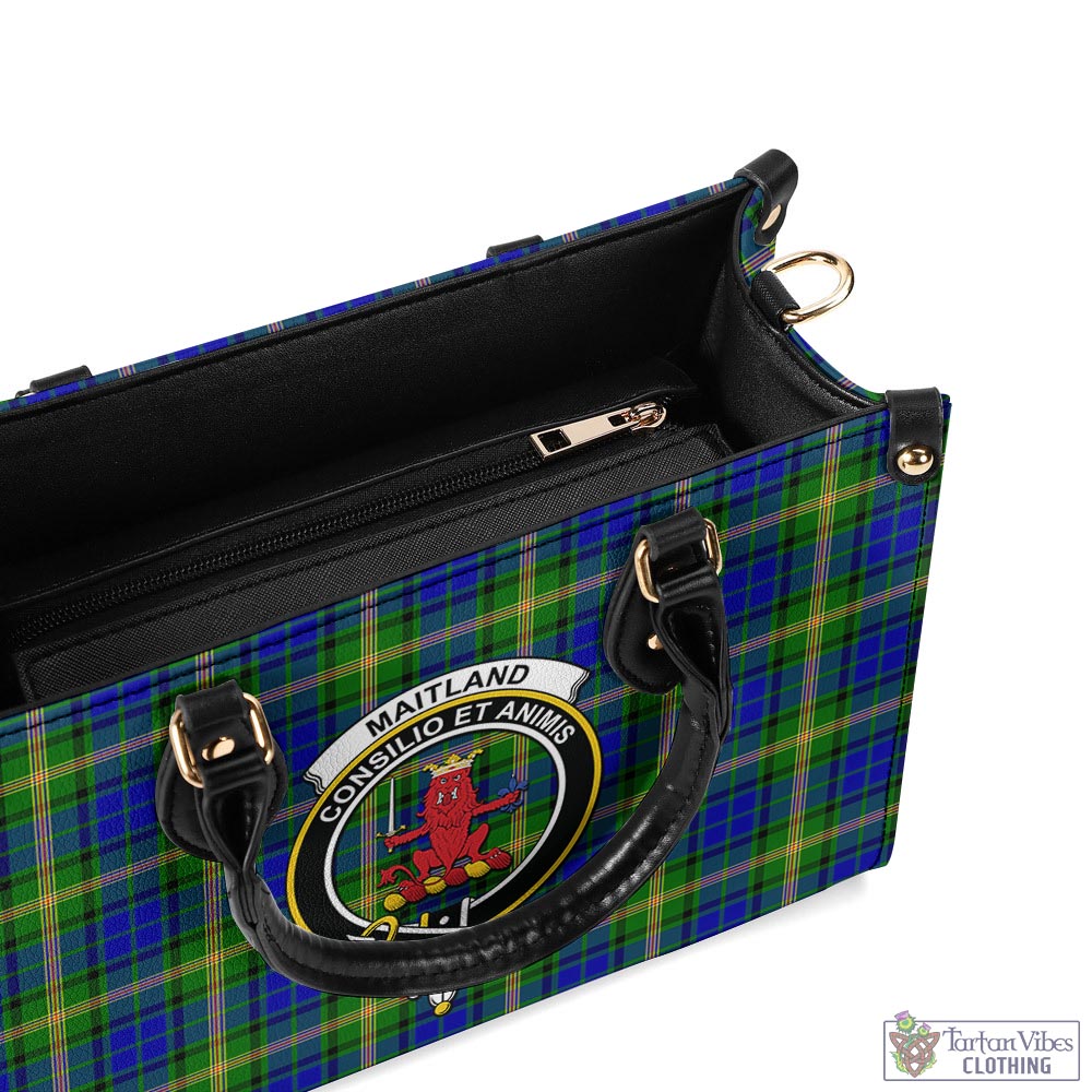 Tartan Vibes Clothing Maitland Tartan Luxury Leather Handbags with Family Crest