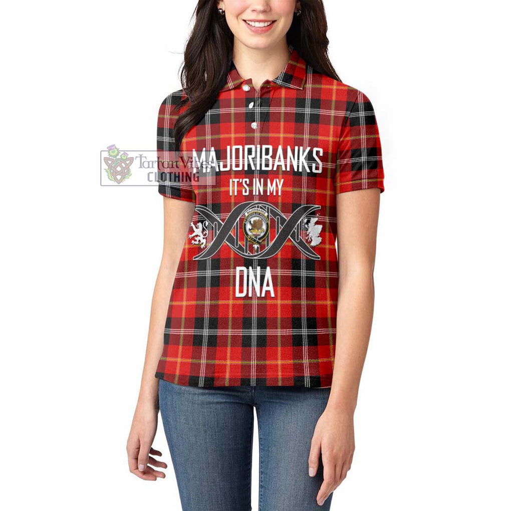 Majoribanks Tartan Women's Polo Shirt with Family Crest DNA In Me Style Women - Tartanvibesclothing Shop