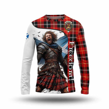 Majoribanks Crest Tartan Long Sleeve T-Shirt Inspired by the Freedom of Scottish Warrior