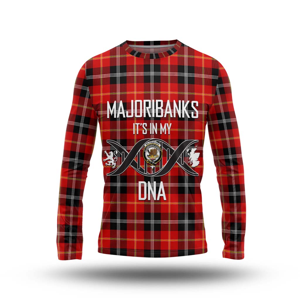 Tartan Vibes Clothing Majoribanks Tartan Long Sleeve T-Shirt with Family Crest DNA In Me Style