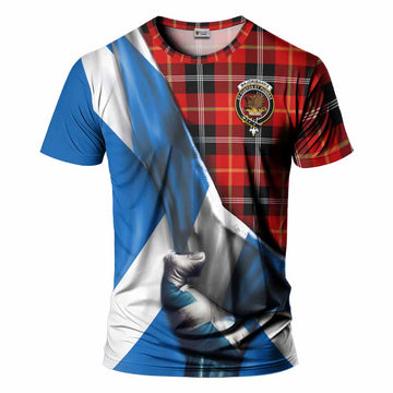 Majoribanks Tartan T-Shirt with Family Crest Scotland Patriotic Style